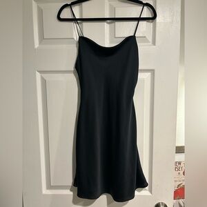 Abercrombie & Fitch Black Silk Slip Dress
